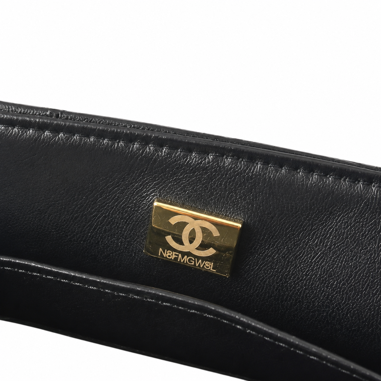 Chanel Black Lambskin Quilted Mini Flap Bag | CHANEL PARIS Gold Padlock Clasp & Gold Chain