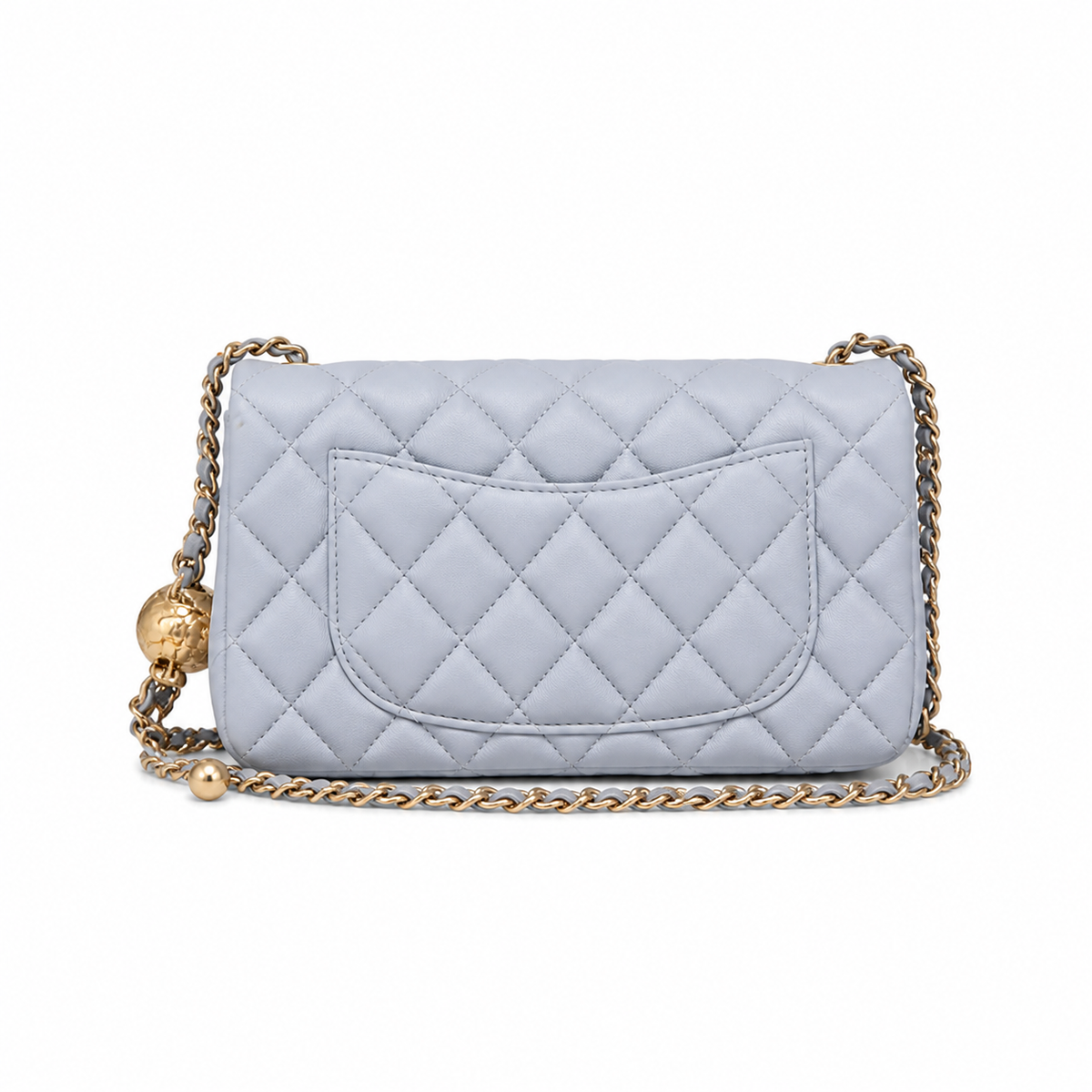 Chanel Classic Flap Bag | CC Turn-Lock Leather Chain Satin Interior — 20x13cm