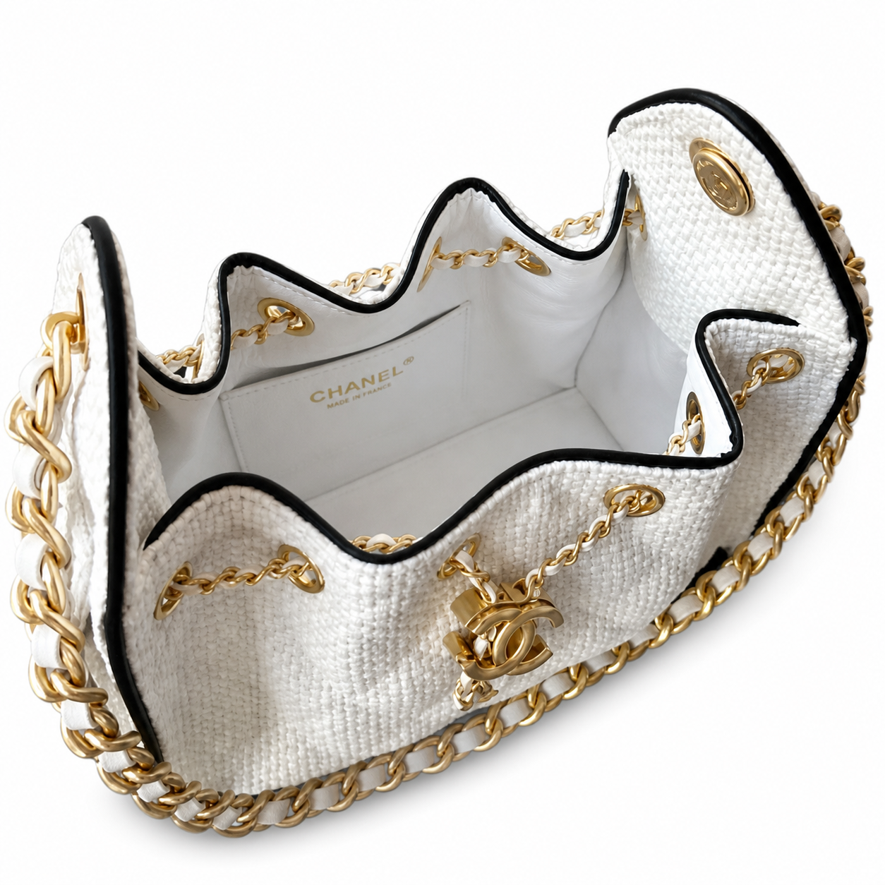 Chanel Classic Quilted Medium Top Handle Handbag | CC Turn-Lock Chain Strap — 21cm