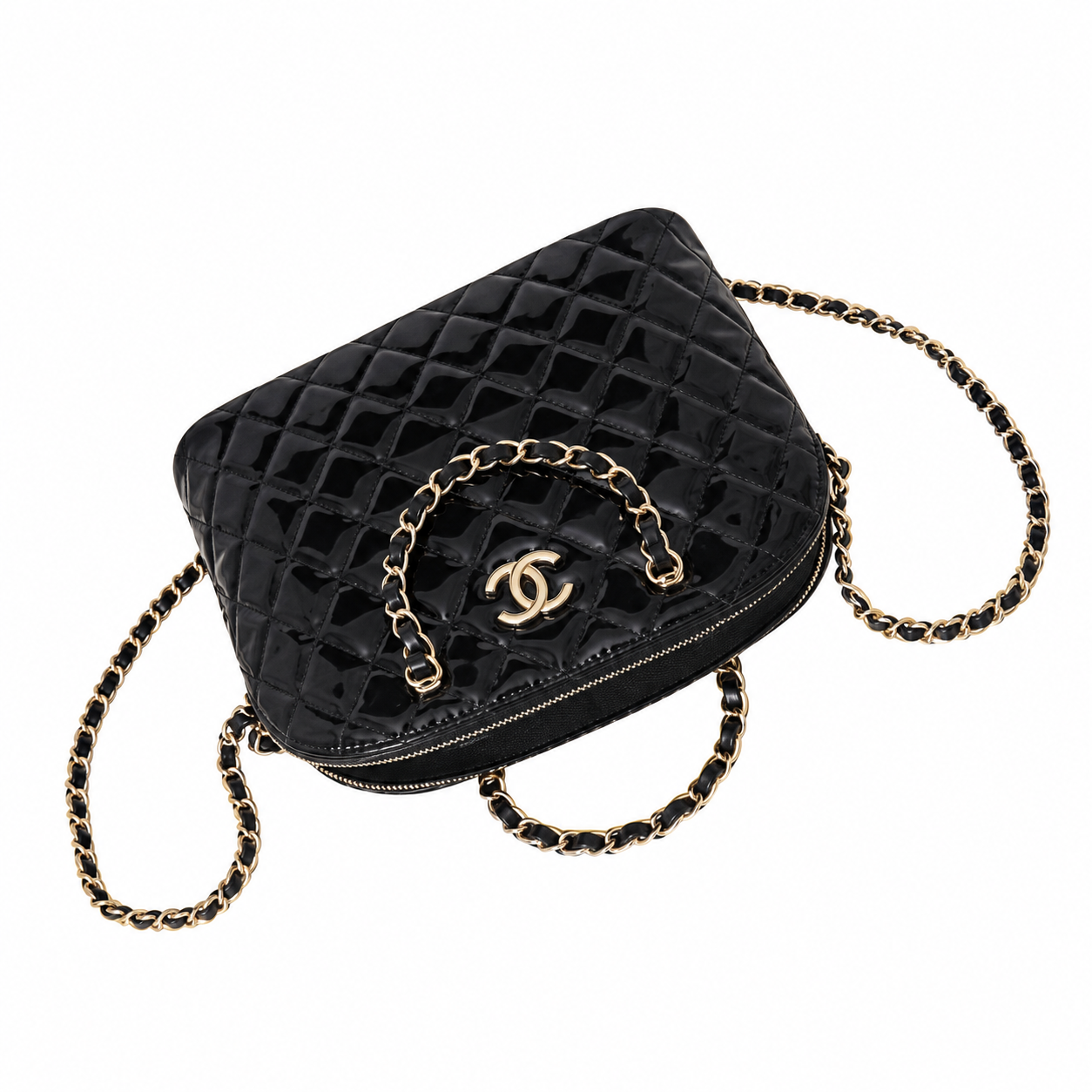 Chanel Quilted Silver Chain Vertical Bag 20.5×28.5×7cm