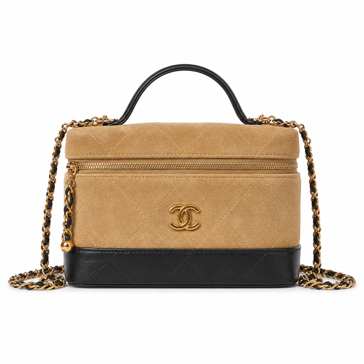 Chanel Classic Quilted Square Flap Bag | CC Hardware & Gold Chain — 19.5cm