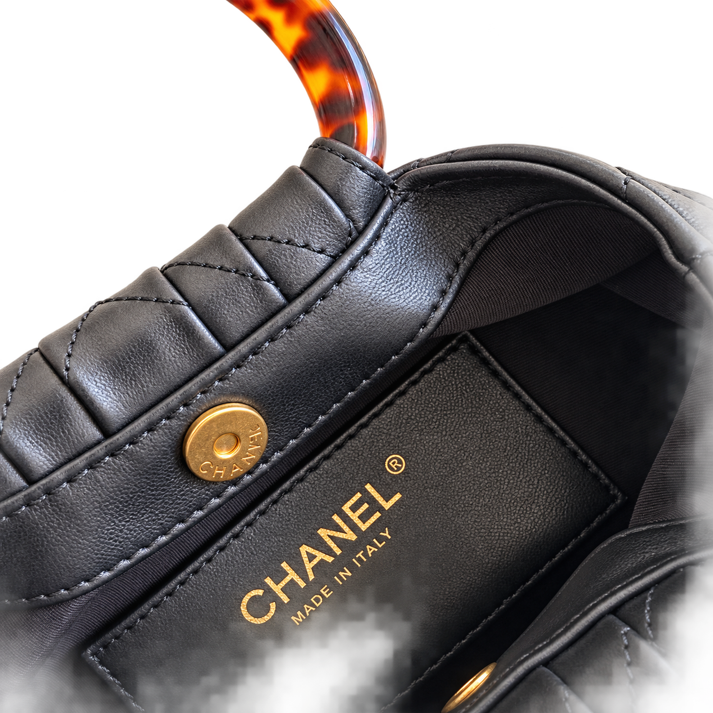 Chanel Classic Quilted Top Handle Handbag | CC Turn-Lock Chain Strap — 24cm
