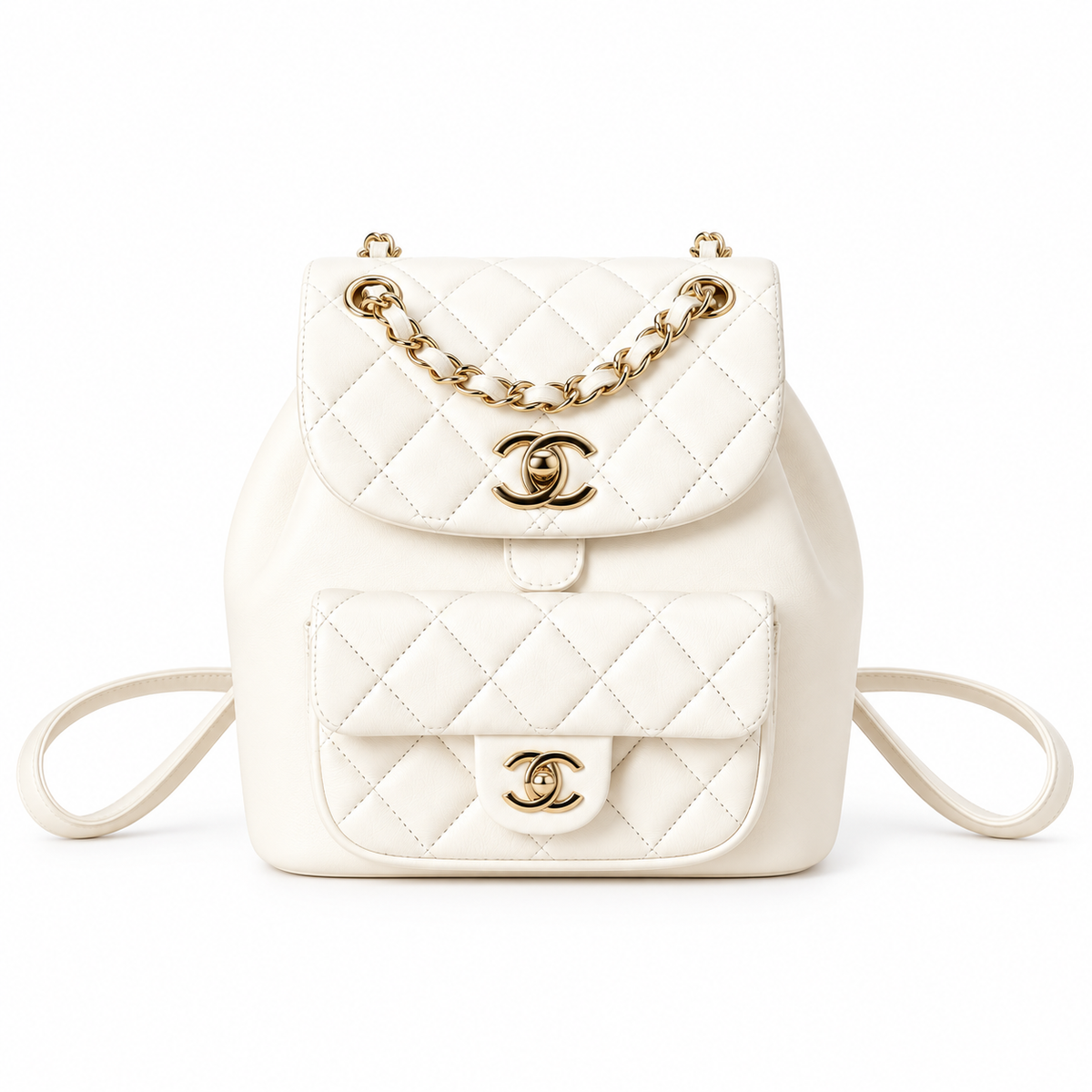 Chanel Duma Backpack Ivory White 18×18×12cm