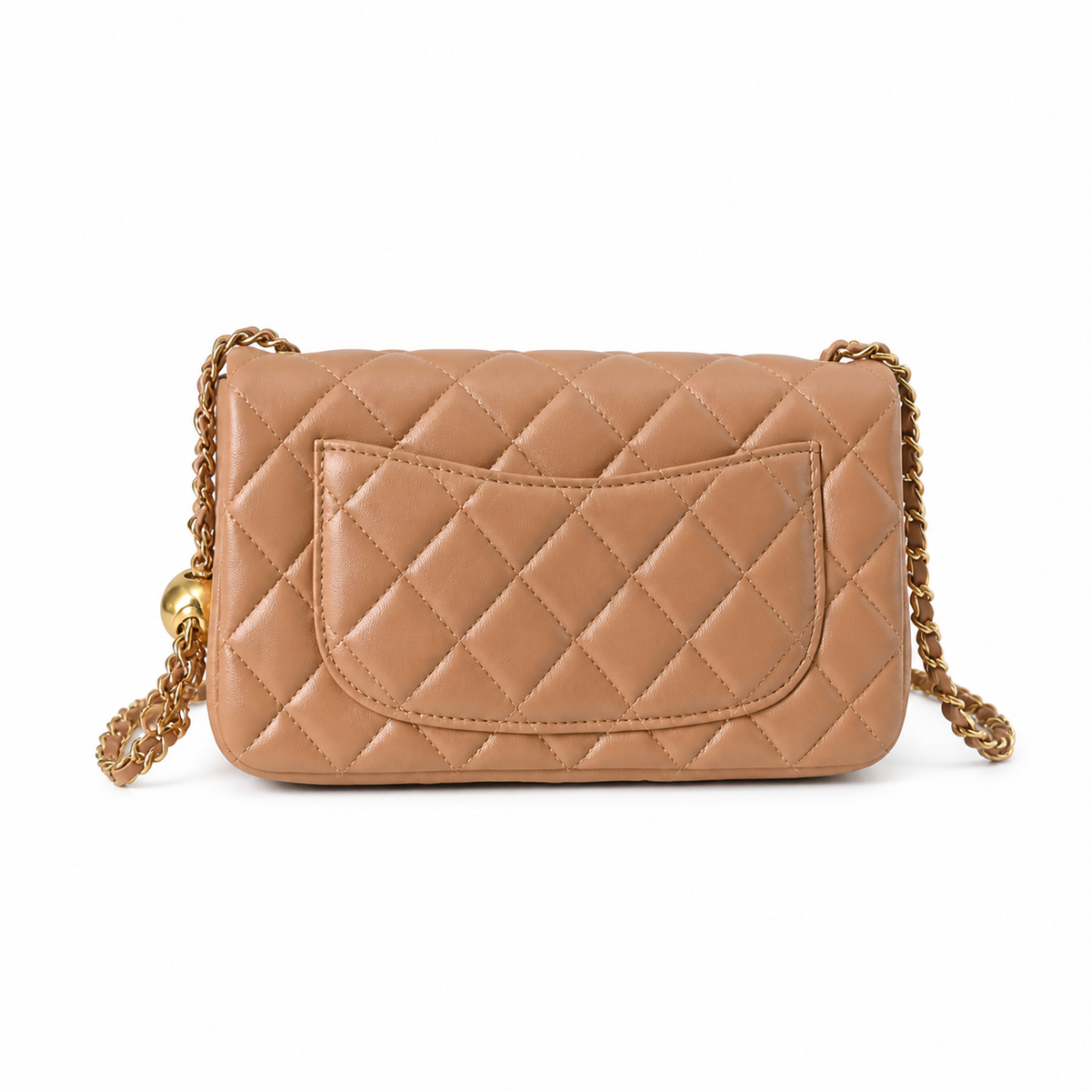 Chanel Classic Quilted Flap Bag | CC Turn-Lock Leather Chain Strap — 20x13cm