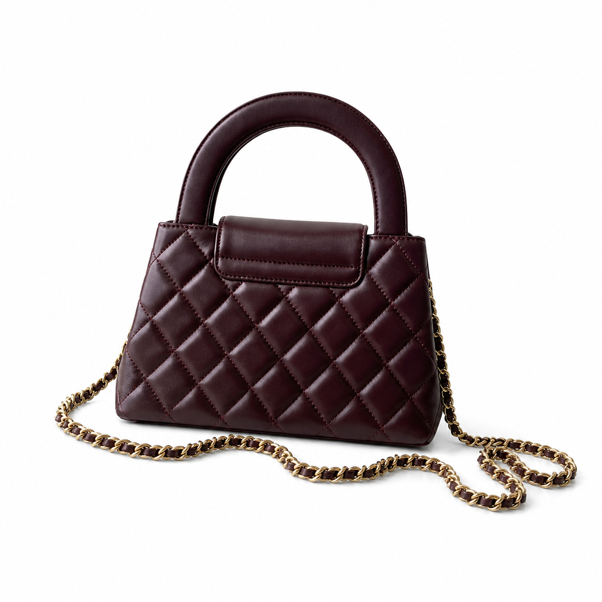Chanel Classic Quilted Mini Flap Bag | CC Turn-Lock Leather Chain Strap — 13x19cm
