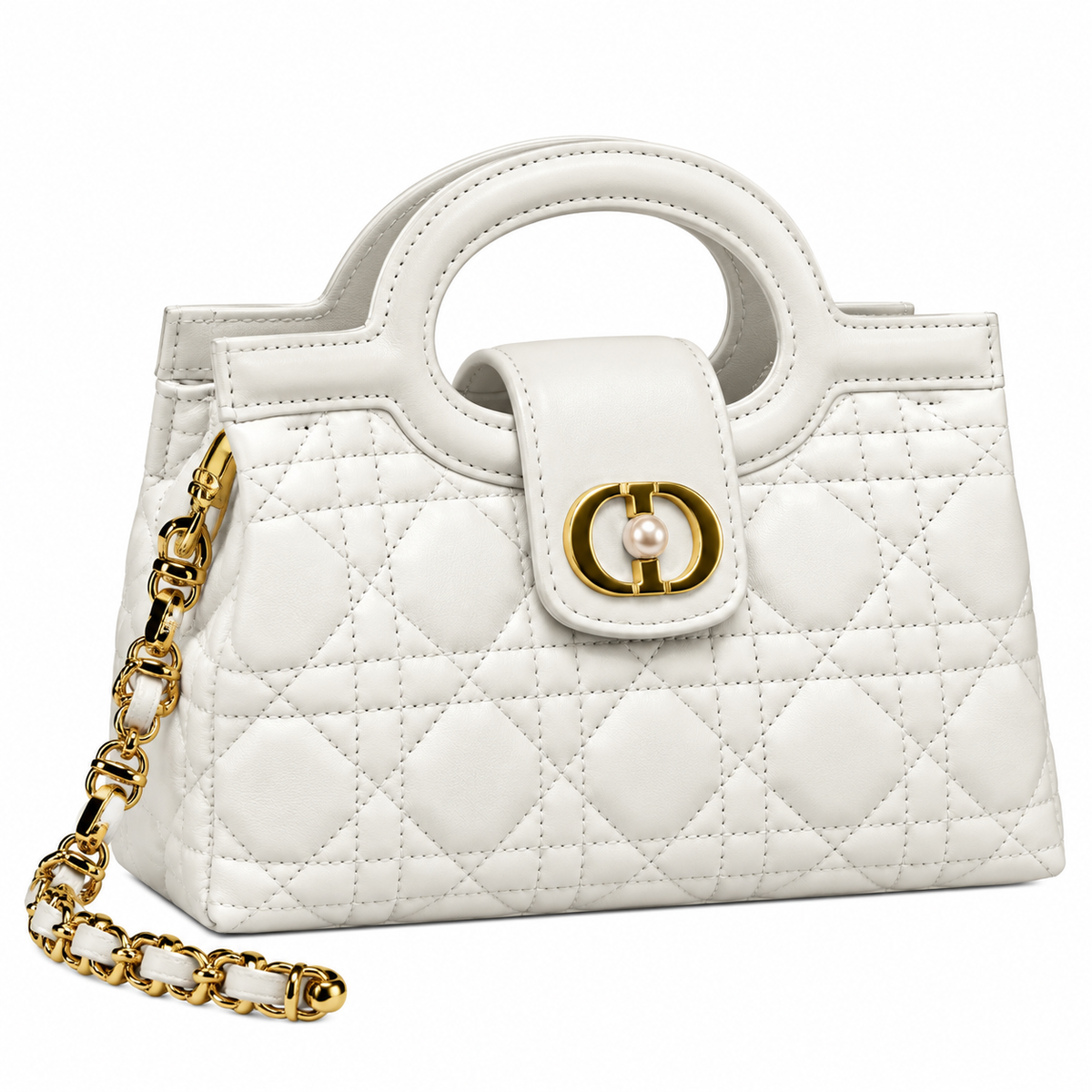 Dior Cannage Quilted Convertible Flap Bag 18.5cm