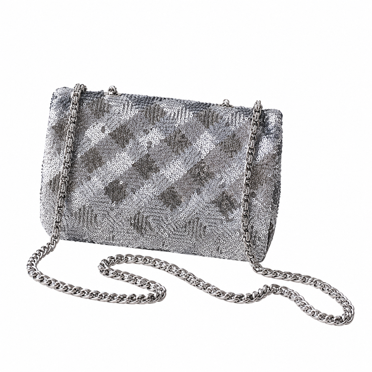 Chanel Silver Leopard-Print Sequin Flap Bag | Light-Dependent Pattern, Secret Interior Labyrinth & Gunmetal Chain