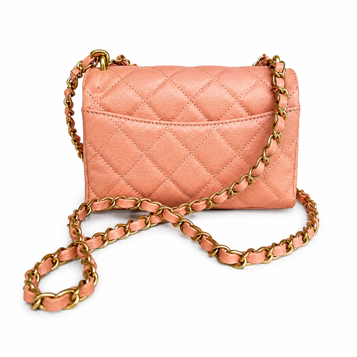 Chanel Classic Quilted Mini Flap Bag | CC Turn-Lock Chain Strap — 19cm