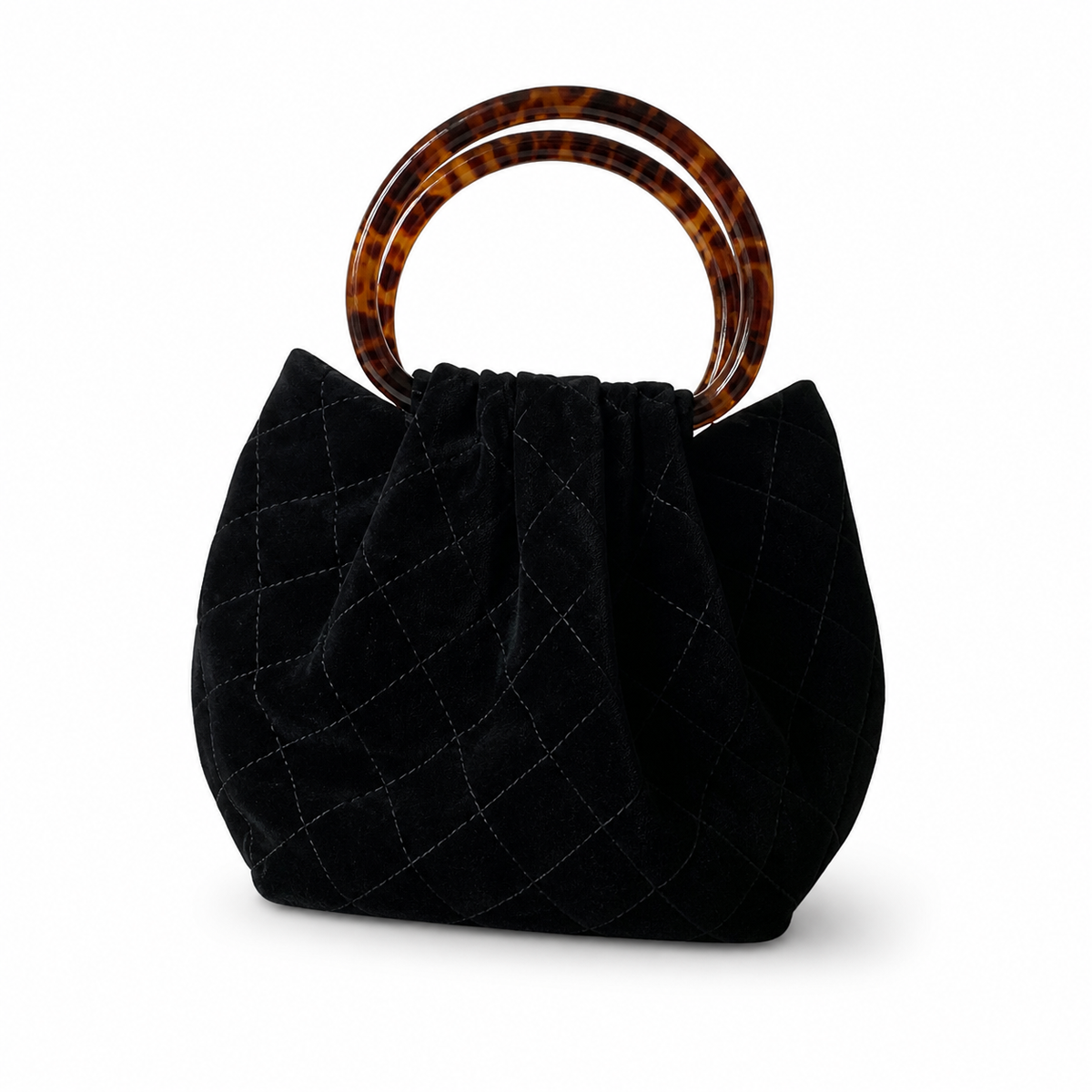 Chanel Classic Quilted Top Handle Handbag | CC Turn-Lock Chain Strap — 24cm