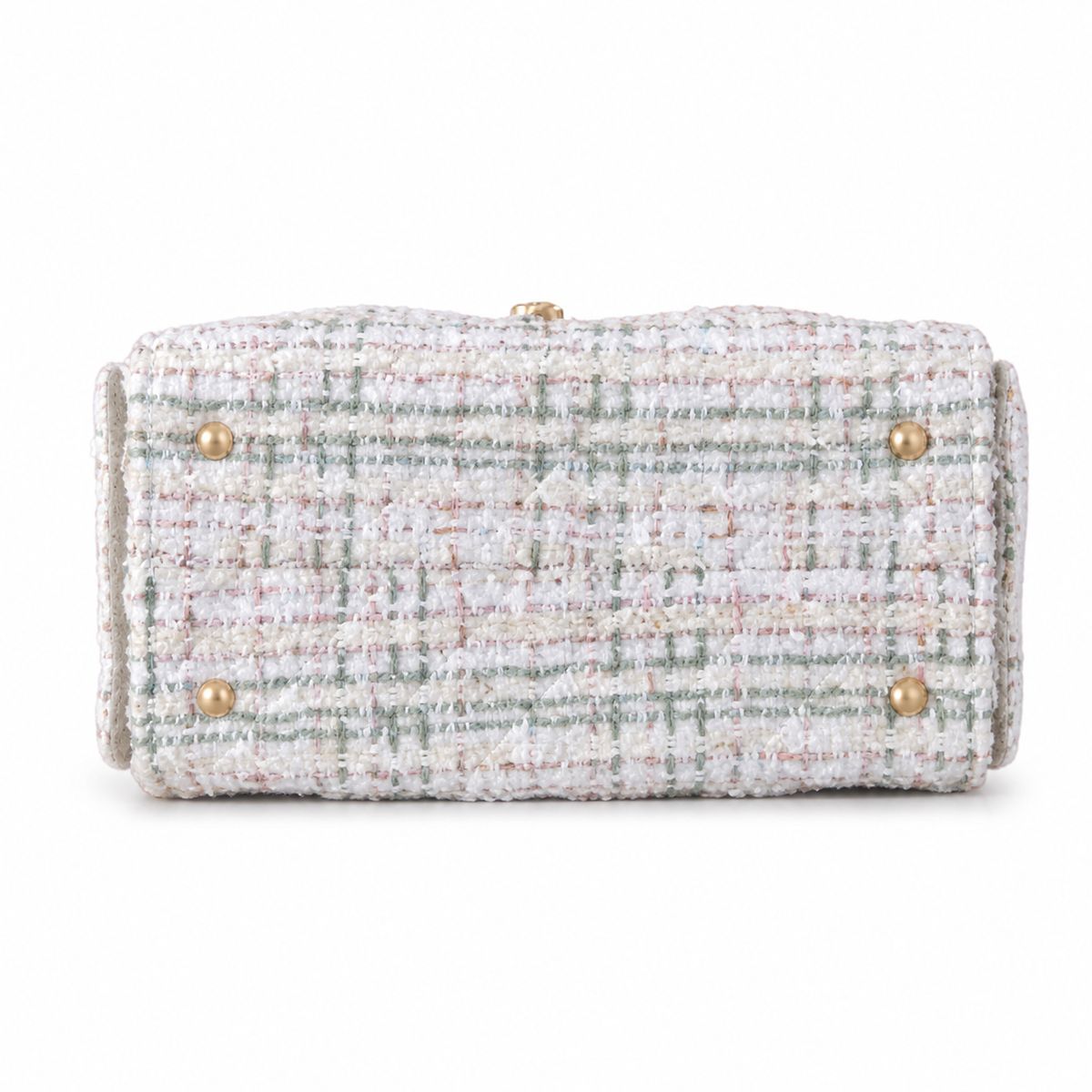 Chanel Classic Quilted Handbag | CC Turn-Lock Rigid Top Handle Chain Strap — 30x26cm
