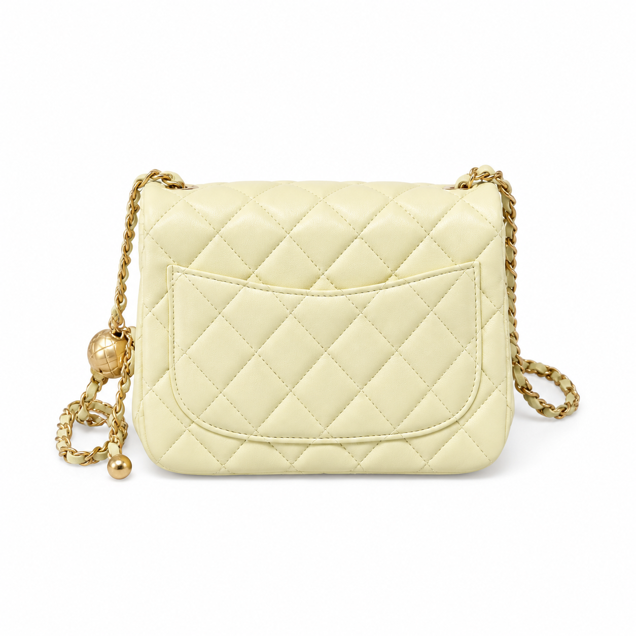 Chanel Classic Quilted Flap Bag | CC Turn-Lock Leather Chain Strap — 18x13cm