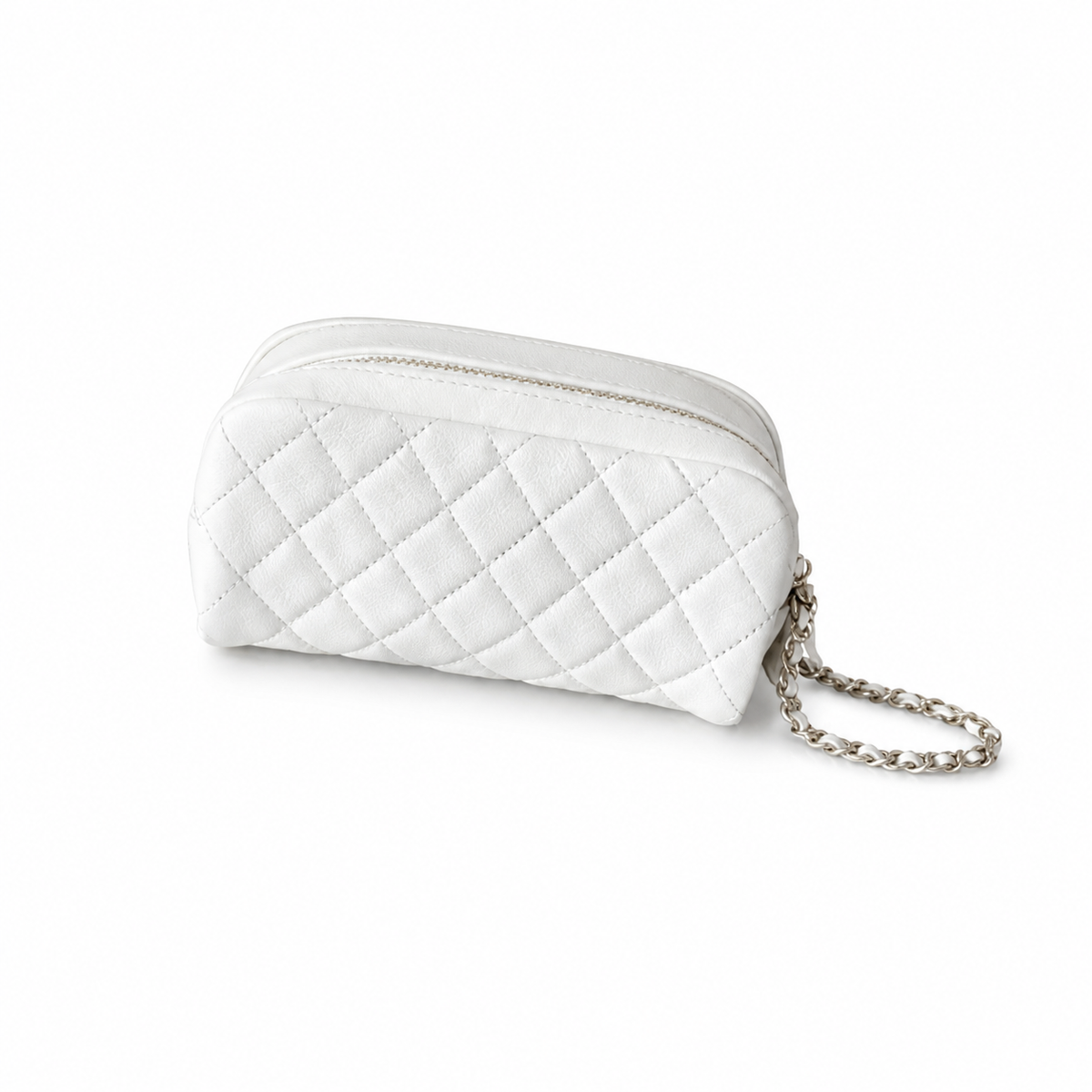 Chanel CC Quilted Vanity Case Bag | Built-In Mirror & Gold Chain — 18cm