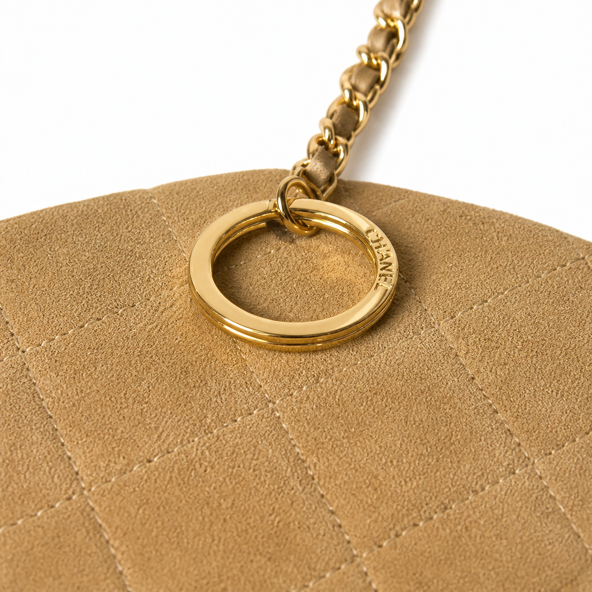 Chanel CC Raffia Basket Tote | Black Lambskin & Gold Chain — 27cm