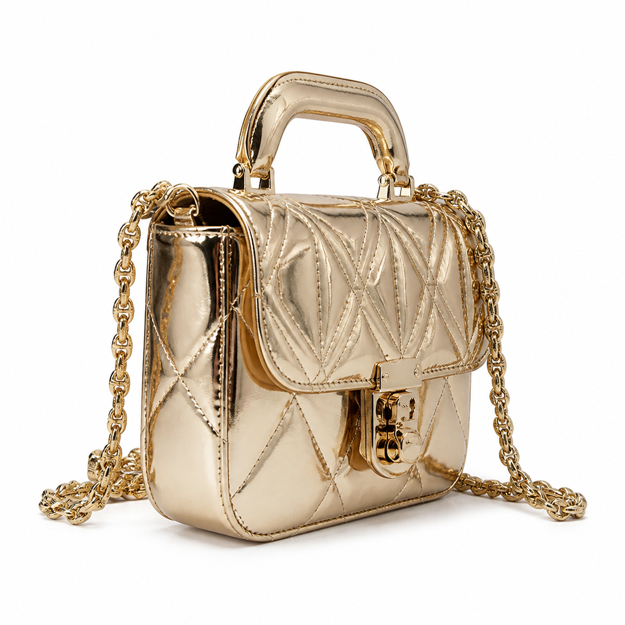 Chanel Classic Quilted Wallet on Chain WOC | CC Turn-Lock Chain Strap — 18cm