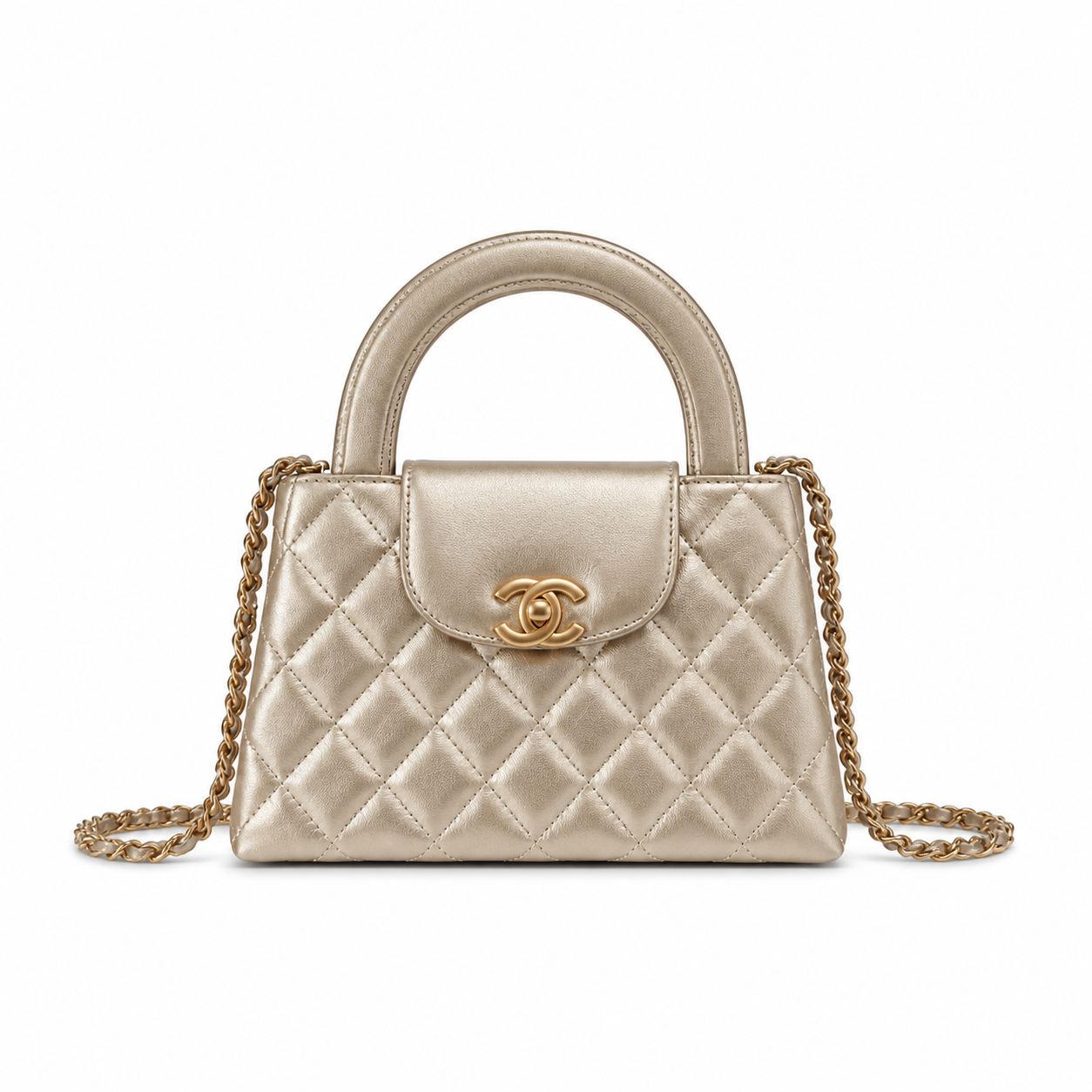 Chanel Classic Quilted Mini Flap Bag | CC Turn-Lock Leather Chain Strap — 13x19cm