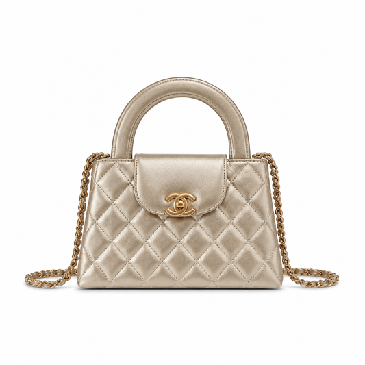 Chanel Classic Quilted Mini Flap Bag | CC Turn-Lock Leather Chain Strap — 13x19cm