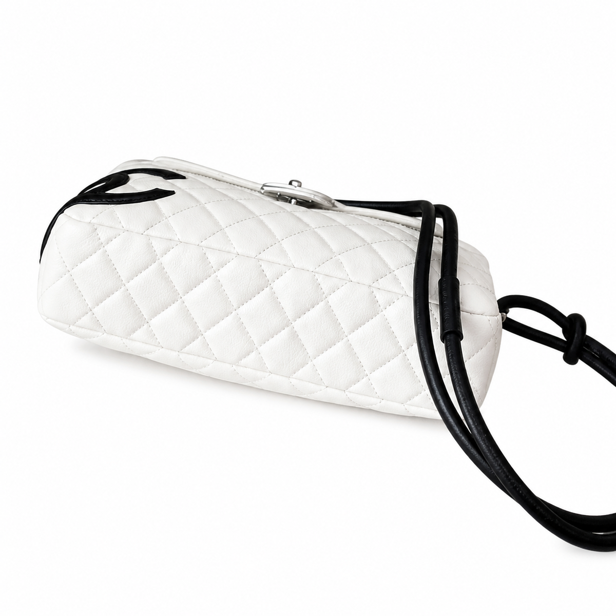 Chanel Quilted CC Wide Top Handle Bag | Detachable Chain — 27cm