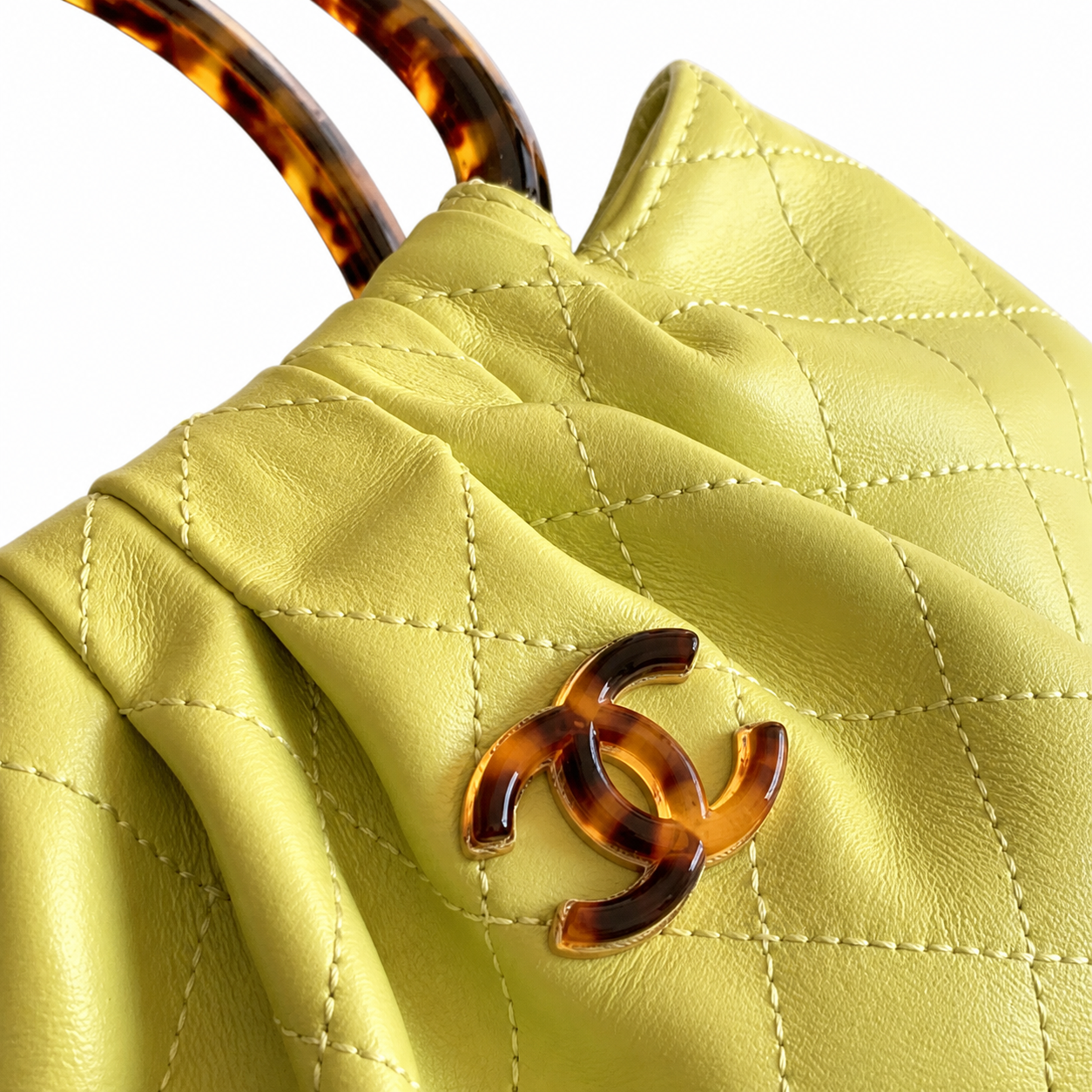 Chanel Classic Quilted Top Handle Handbag | CC Turn-Lock Chain Strap — 24cm