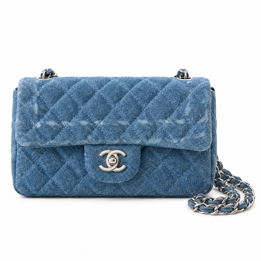 Chanel Classic Small Flap Bag Light Denim 20cm
