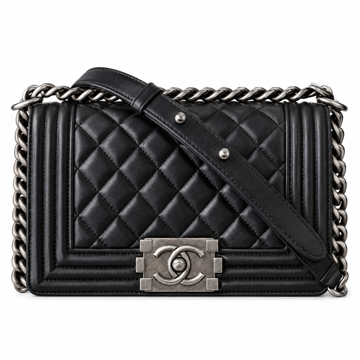 Chanel Quilted Chain Flap Bag 20cm