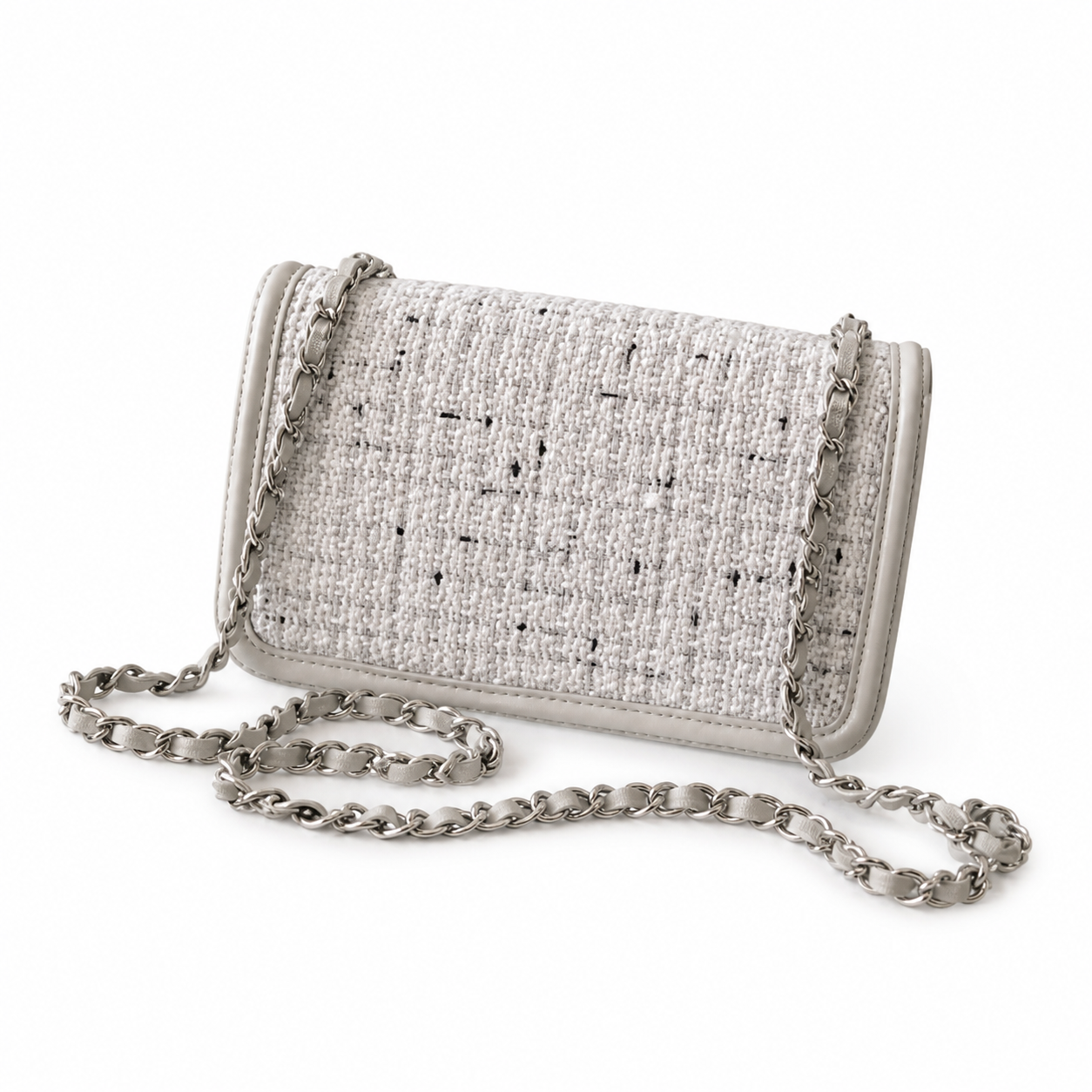 Chanel Classic Quilted Chain Bag | CC Turn-Lock Leather Chain Strap — 22cm