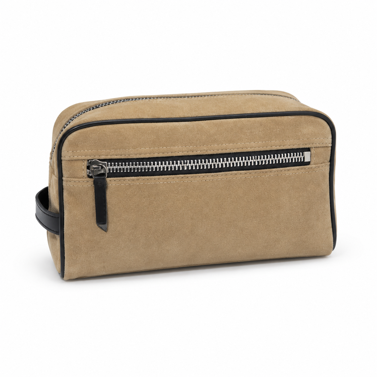 Chanel Camel Suede Barrel Bag | Black CC Appliqué & Black Leather Trim