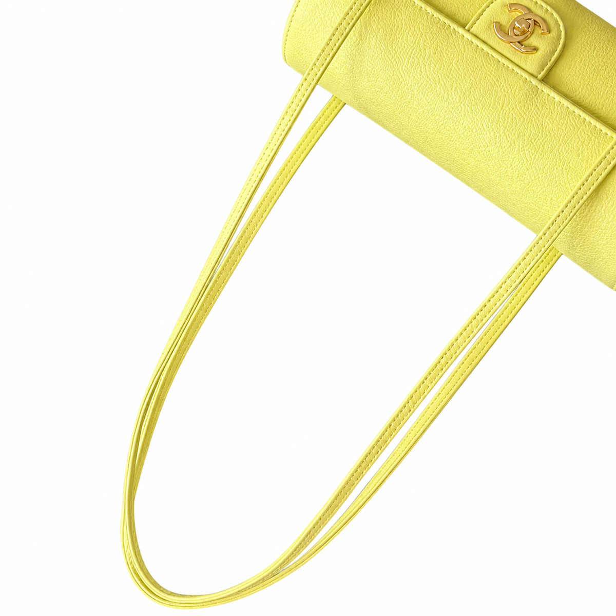 Chanel Lime Yellow Cylindrical Shoulder Bag | Triple Rope Strap — 20cm