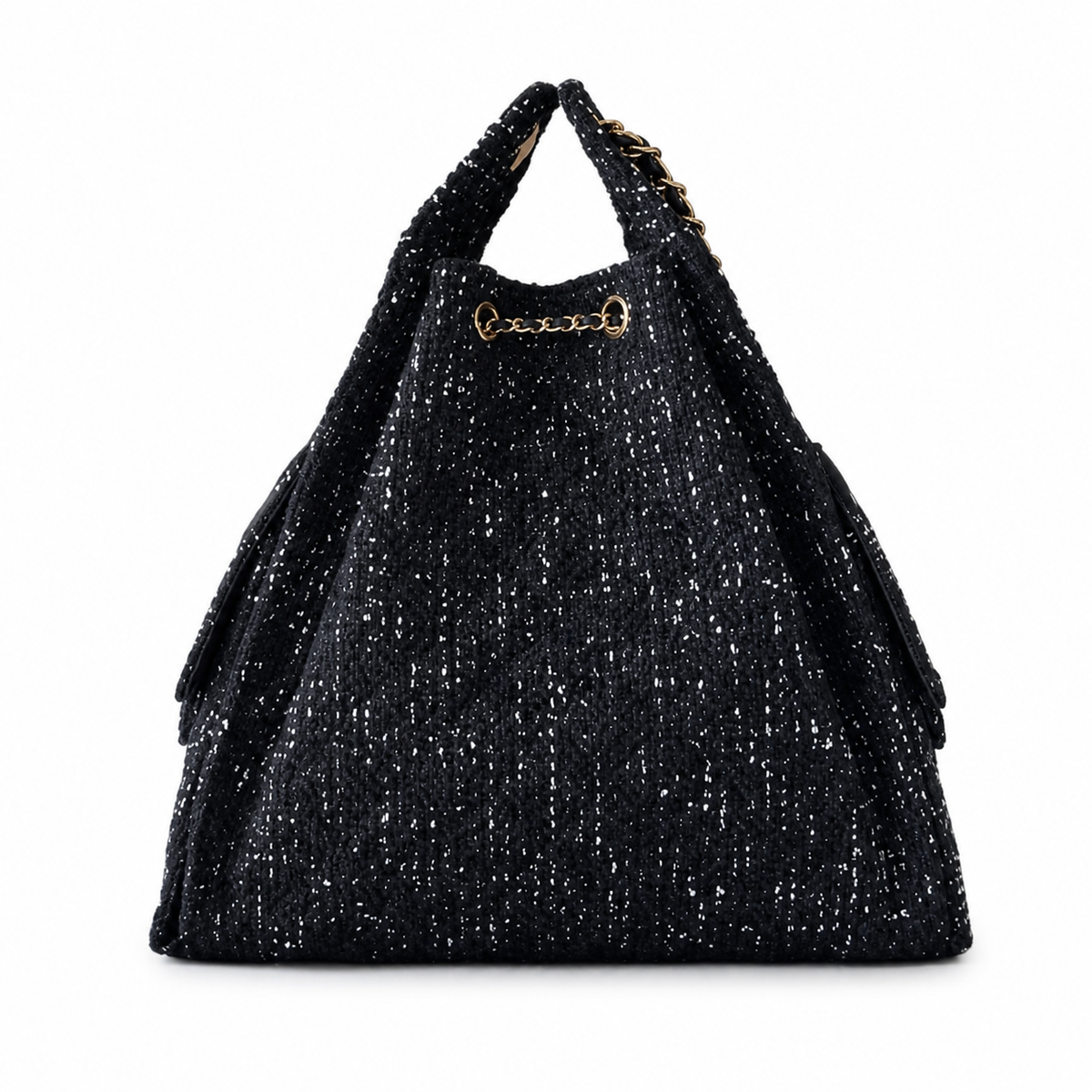 Chanel Classic Quilted Large Top Handle Tote Bag | CC Turn-Lock Chain Strap — 40cm