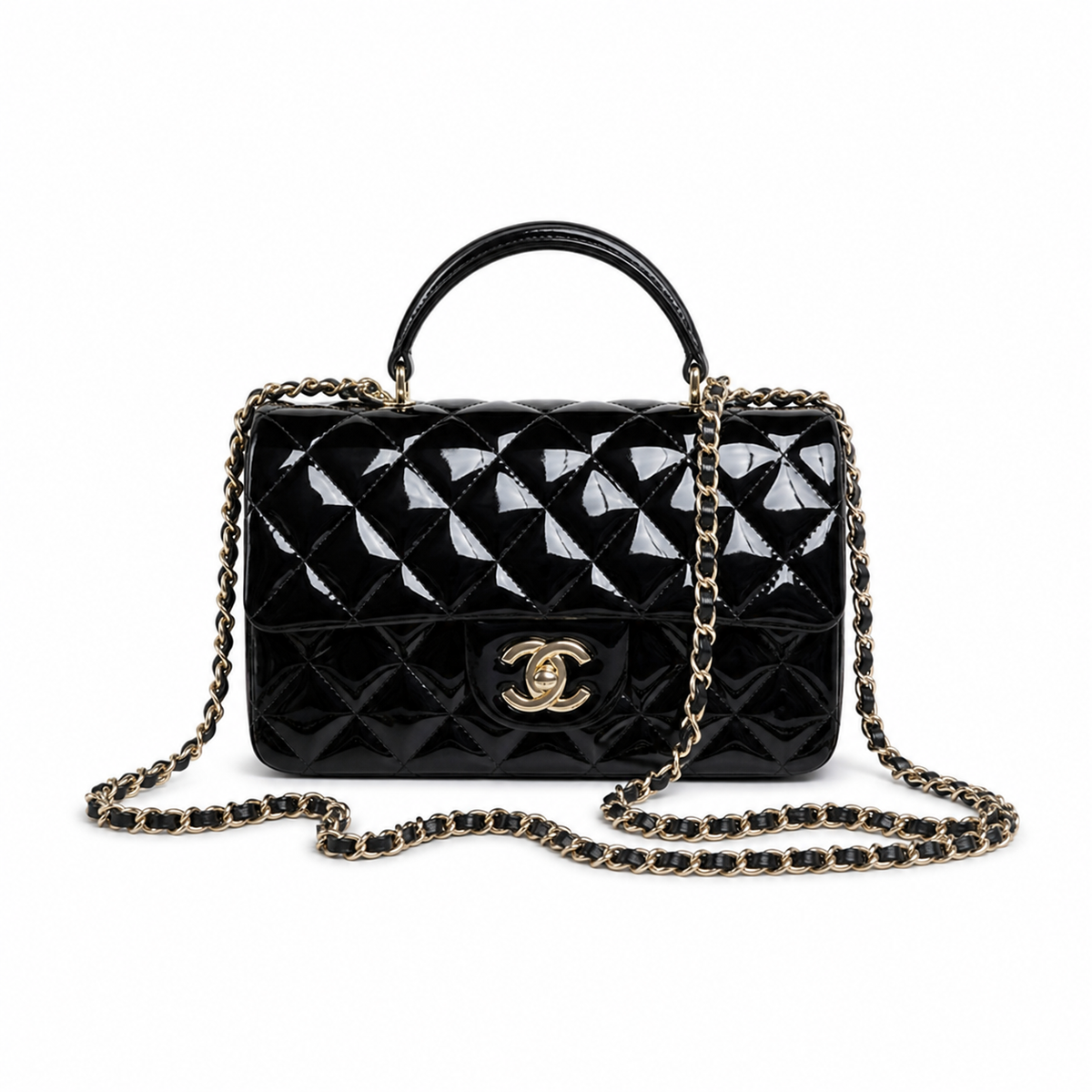 Chanel CC Quilted Small Flap Bag | Gold Hardware & Chain — 20cm