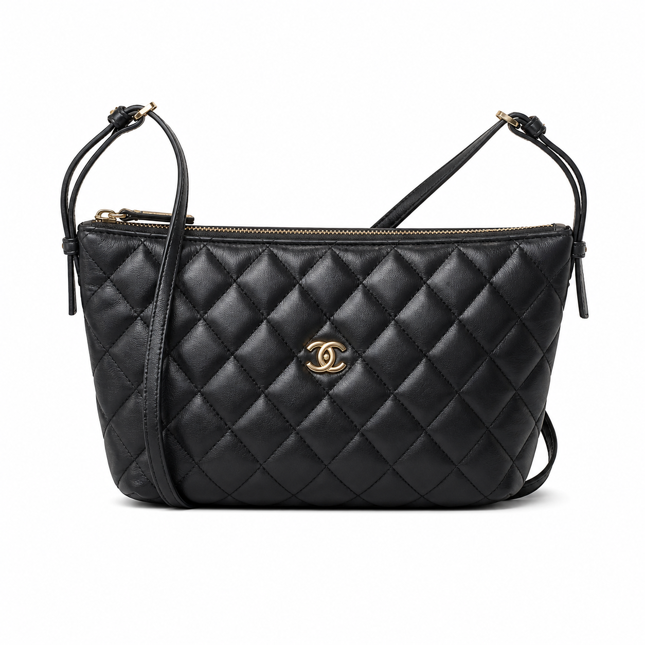 Chanel Classic Quilted Flap Handbag | CC Turn-Lock & Chain — 19cm