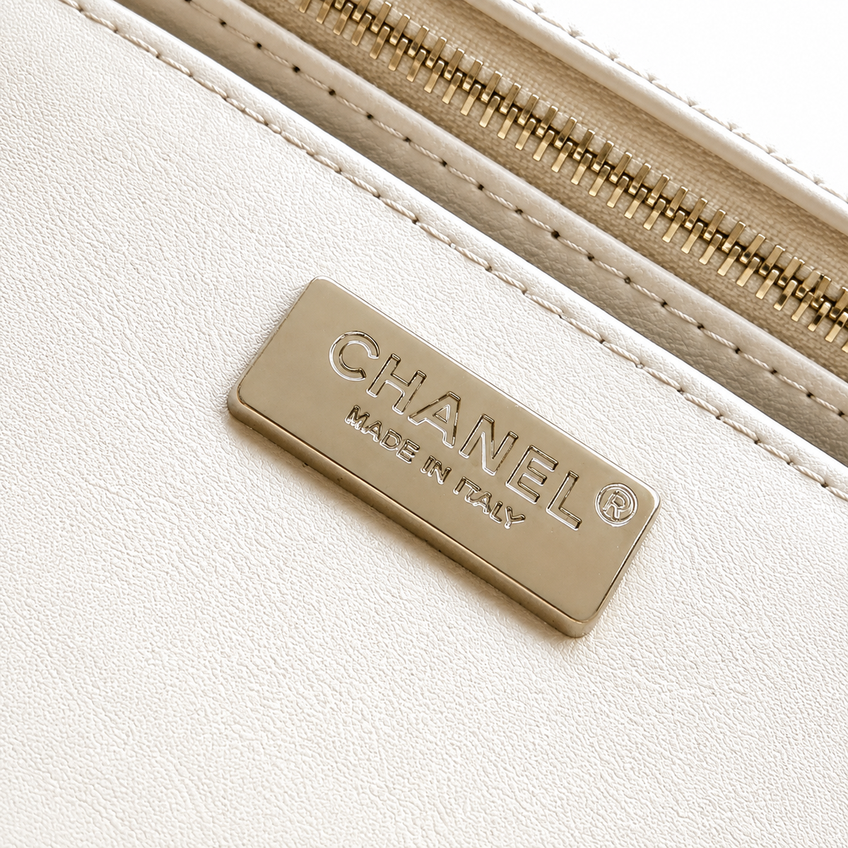 Chanel Ivory Beaded Embroidery Flap Bag | Full-Surface Floral Beadwork & Champagne Gold Hardware