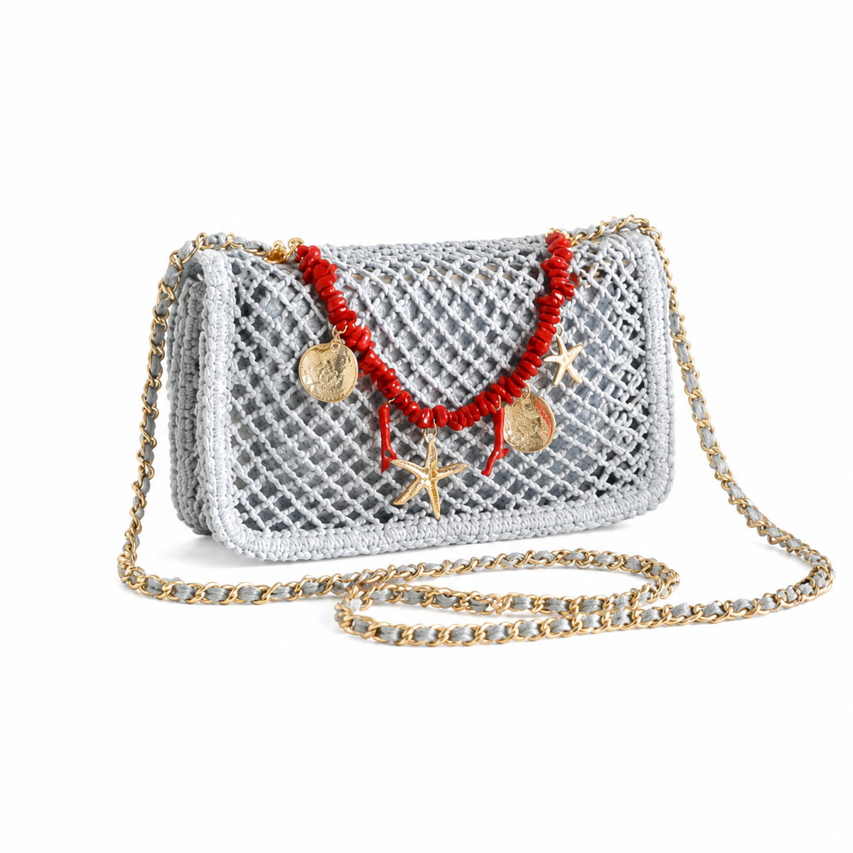 Chanel Classic Quilted Compact Horizontal Flap Bag | CC Hardware & Gold Chain — 21cm
