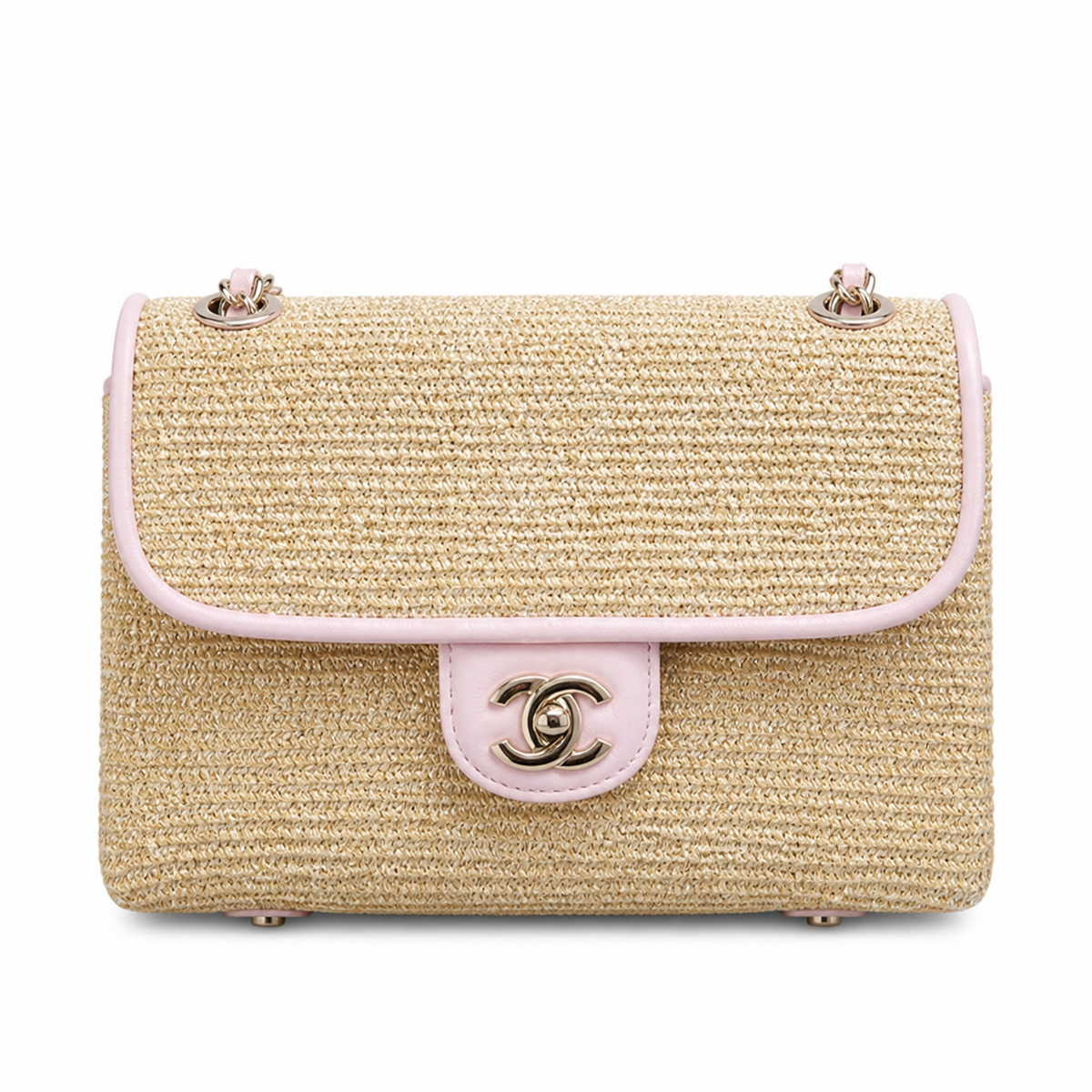 Chanel Classic Quilted Compact Flap Bag | CC Hardware & Gold Chain — 23cm