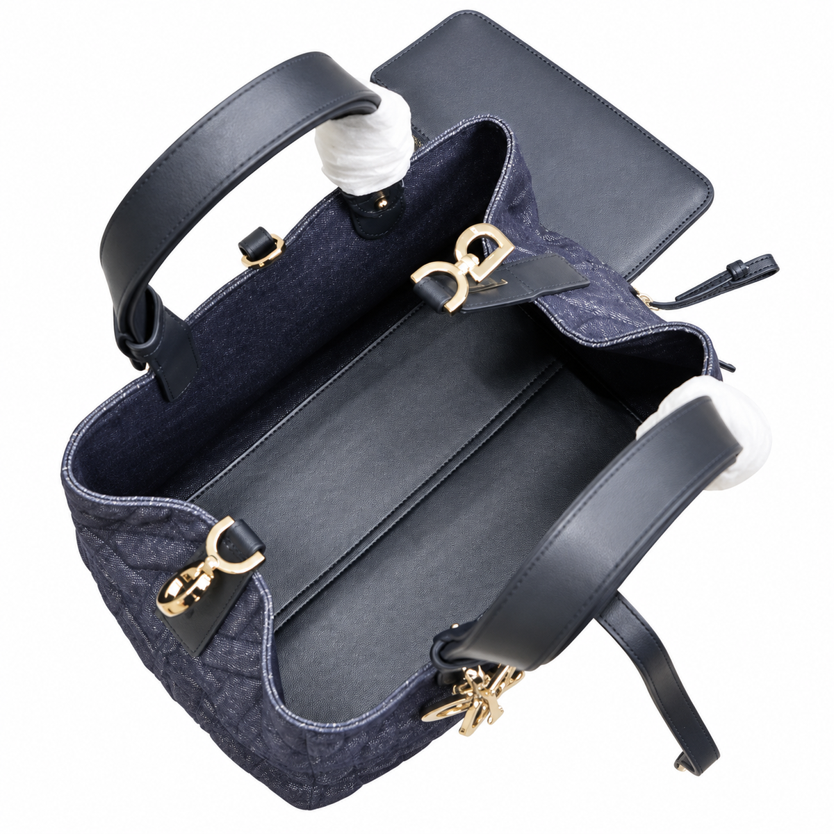 Dior Cannage Quilted Deep Top Handle Bag 28.5cm