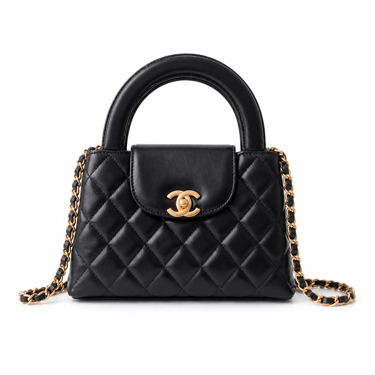 Chanel Classic Quilted Mini Flap Bag | CC Turn-Lock Leather Chain Strap — 13x19cm