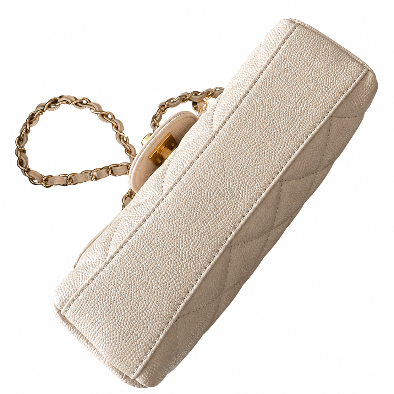 Chanel Classic Quilted Mini Flap Bag | CC Turn-Lock Chain Strap — 19cm