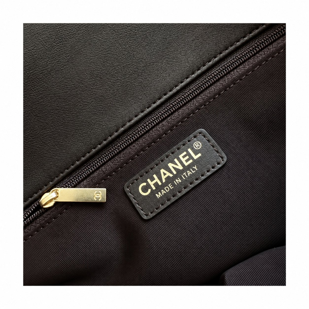 Chanel Quilted Suede Flap Shoulder Bag Brown 30×25×7cm