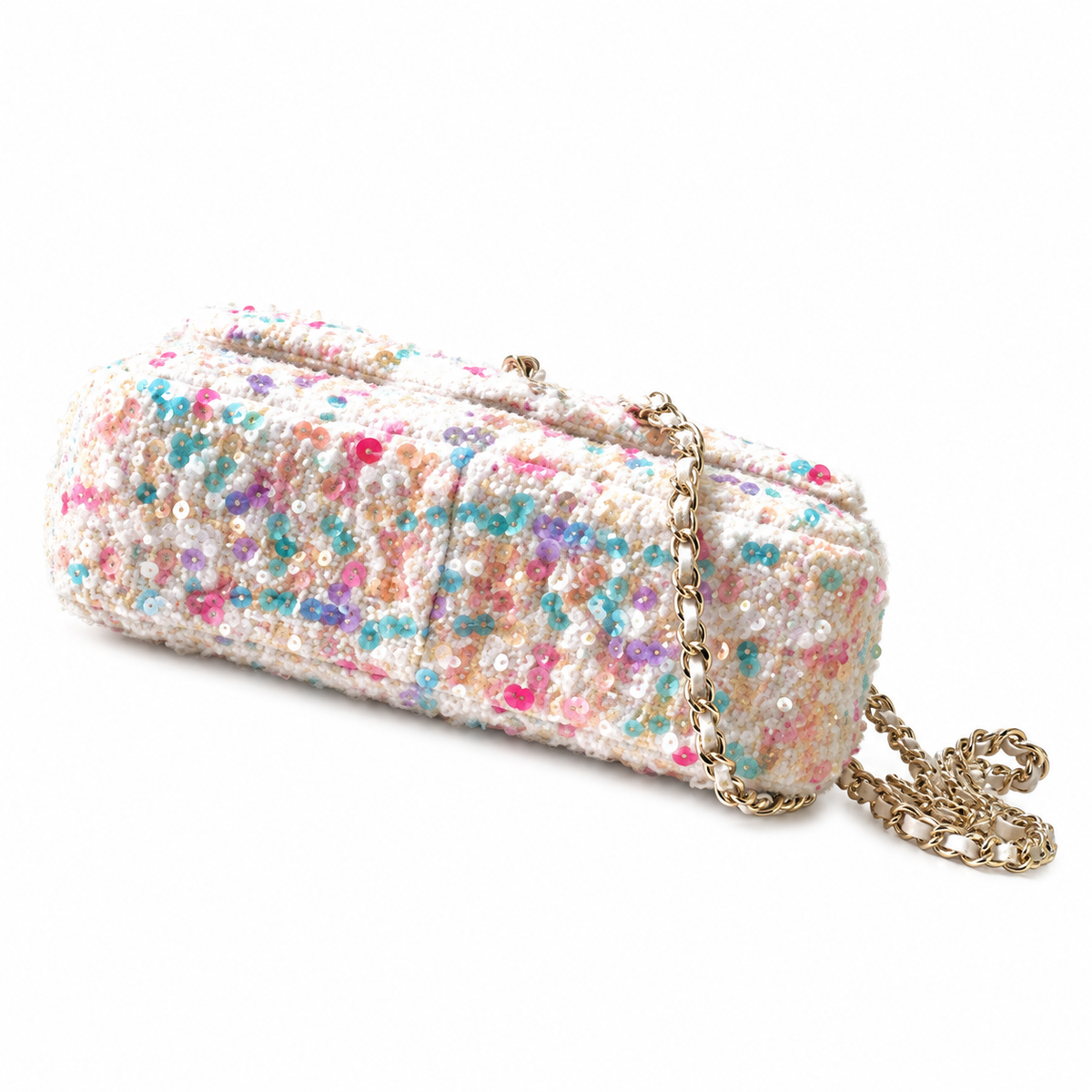 Chanel Sequin Pearl Embellished Mini Bag 14×21×8cm