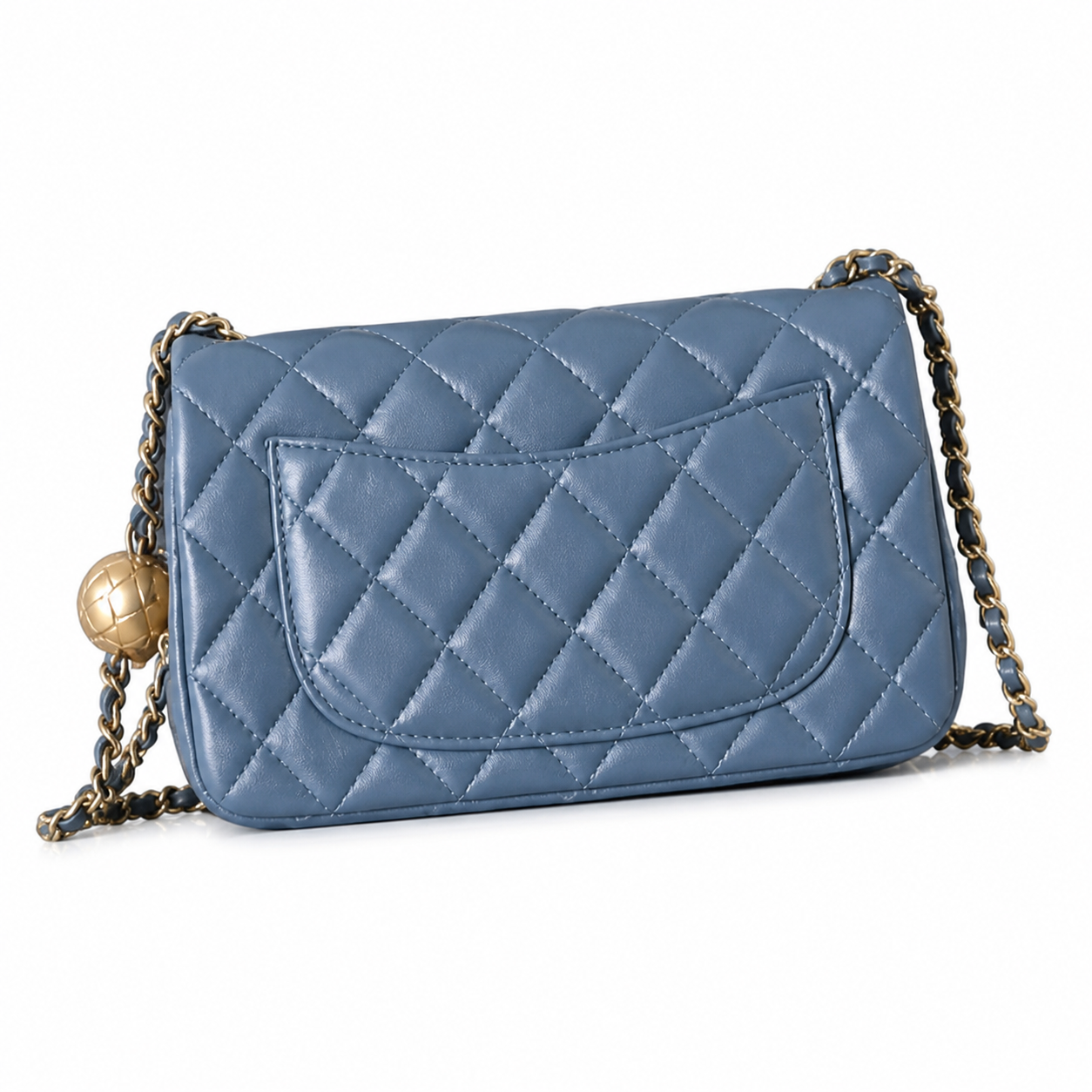 Chanel Classic Quilted Flap Bag | CC Turn-Lock Leather Chain Strap — 20x13cm