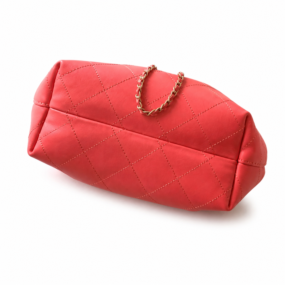 Chanel Classic Quilted Large Top Handle Handbag | CC Turn-Lock Chain Strap — 32cm