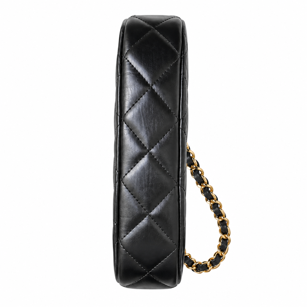 Chanel Chain CC Logo Zip Crossbody Bag Black 13.5×23.5×5.3cm