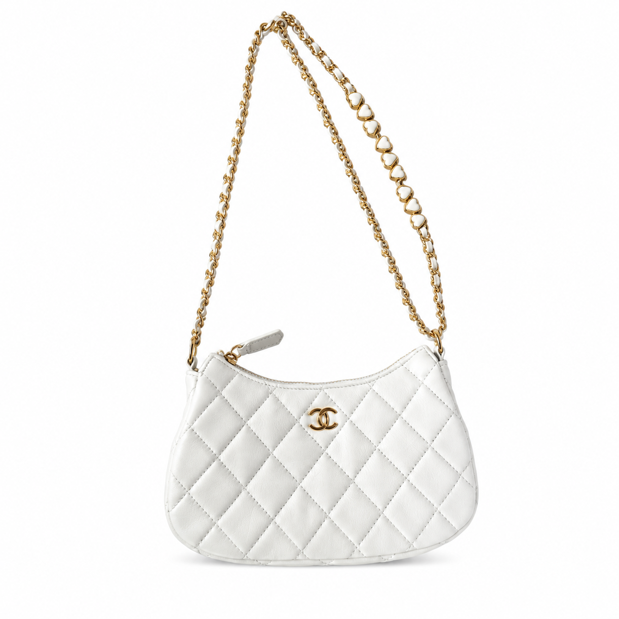 Chanel Classic Quilted Mini Flap Bag | CC Turn-Lock Gold Hardware — 20cm Horizontal