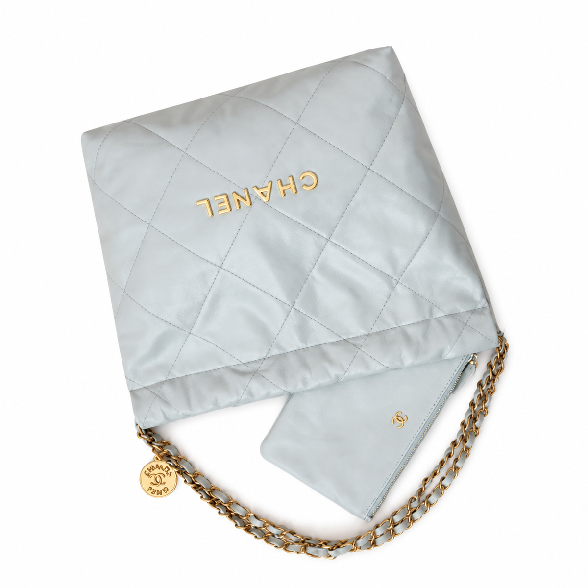 Chanel Classic Quilted Tote Bag | CC Hardware Leather Chain Strap — 35x37cm