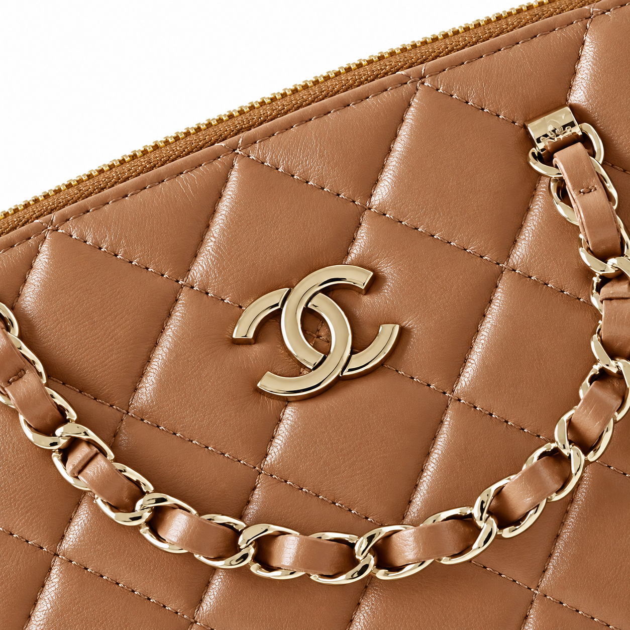 Chanel Quilted Lambskin Vertical Shoulder Bag 20.5×28.5×7cm