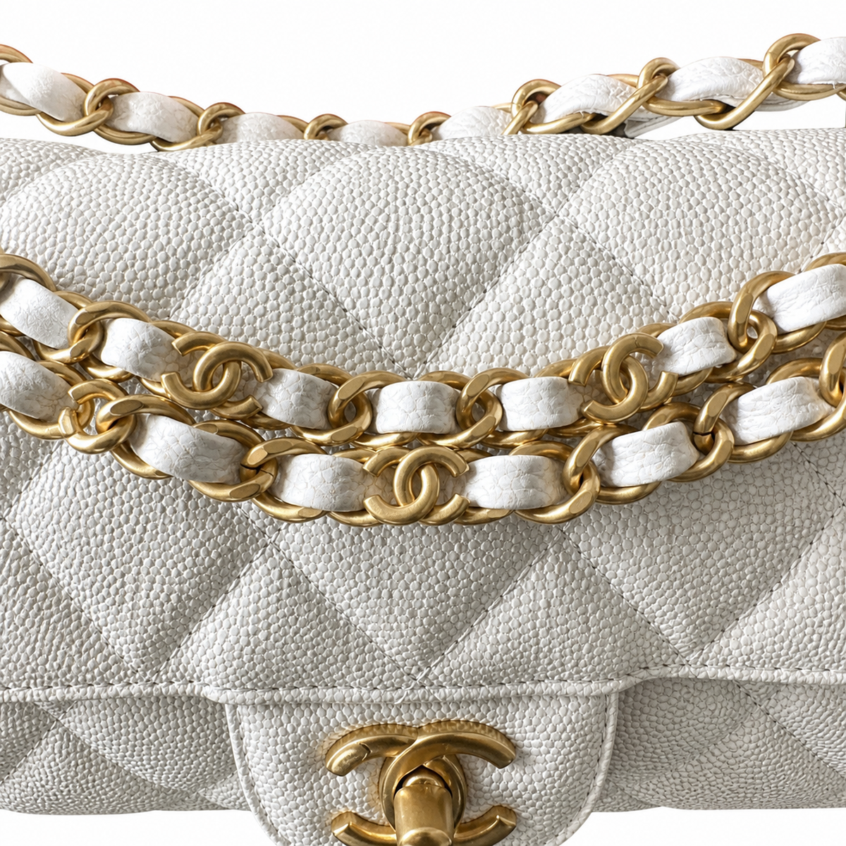 Chanel Classic Quilted Mini Flap Bag | CC Turn-Lock Chain Strap — 19cm
