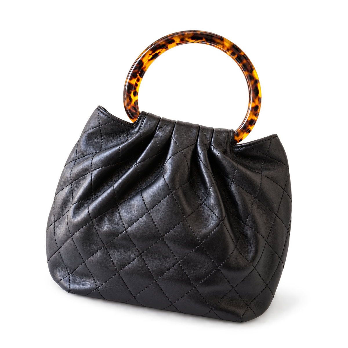 Chanel Classic Quilted Top Handle Handbag | CC Turn-Lock Chain Strap — 24cm