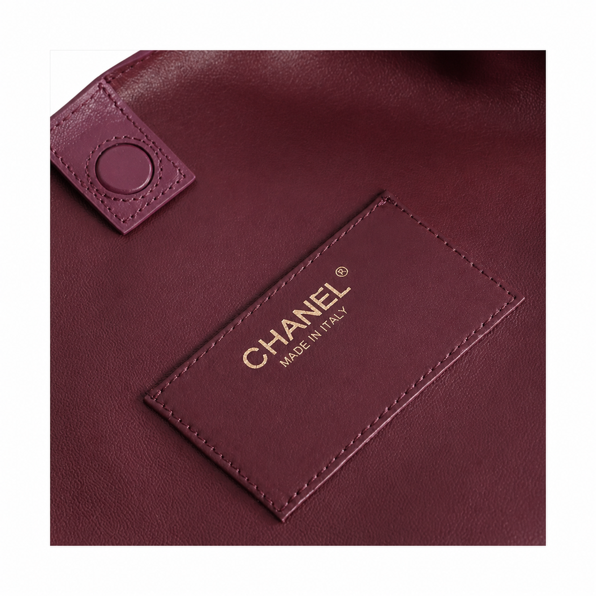 Chanel 31 Large Shopping Bag Burgundy Plum Lambskin | Gold CC Bar & Crossbody Strap — 32cm