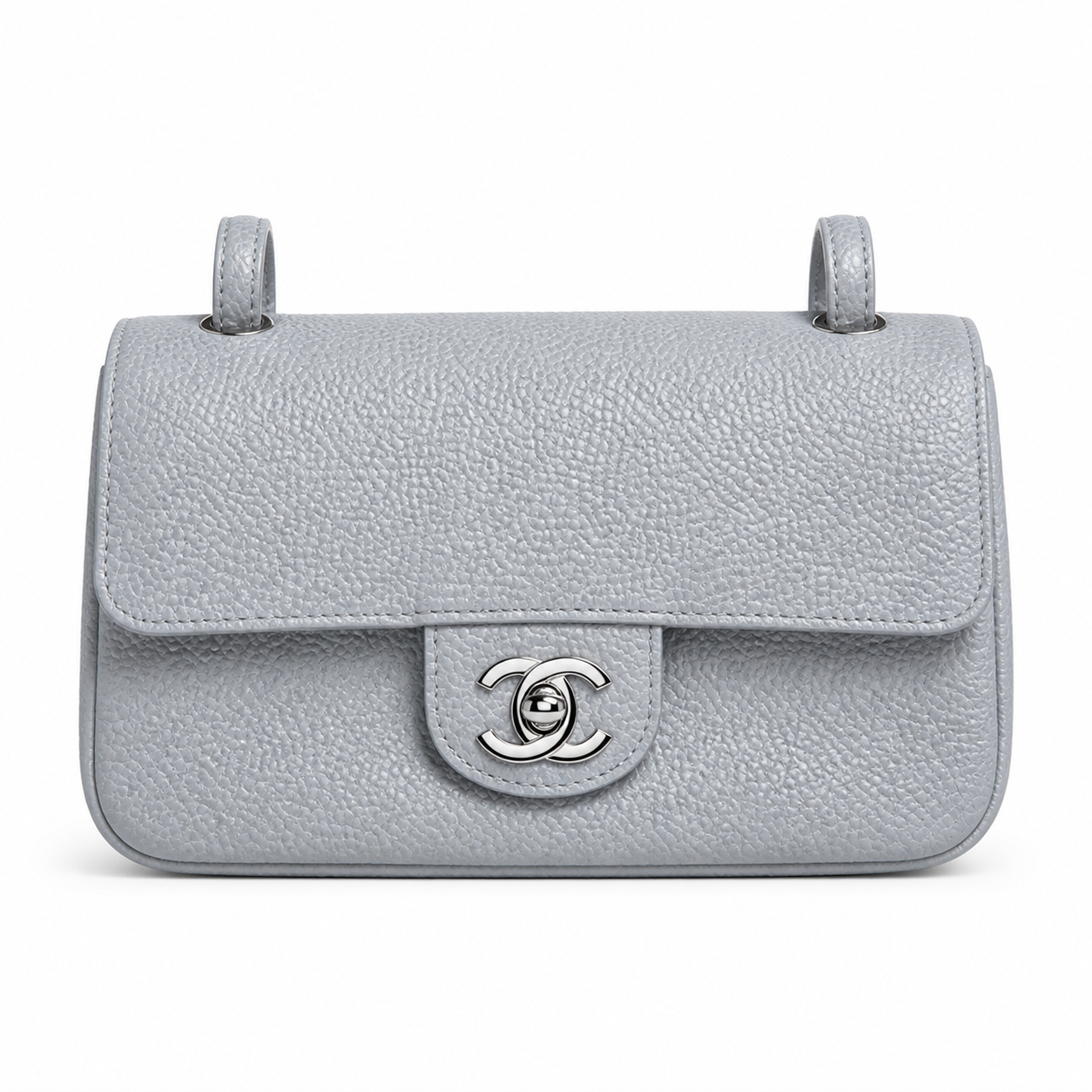 Chanel Classic Quilted Mini Flap Bag | CC Turn-Lock Leather Chain Strap — 13cm