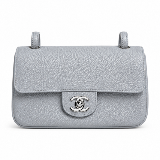 Chanel Classic Quilted Mini Flap Bag | CC Turn-Lock Leather Chain Strap — 13cm