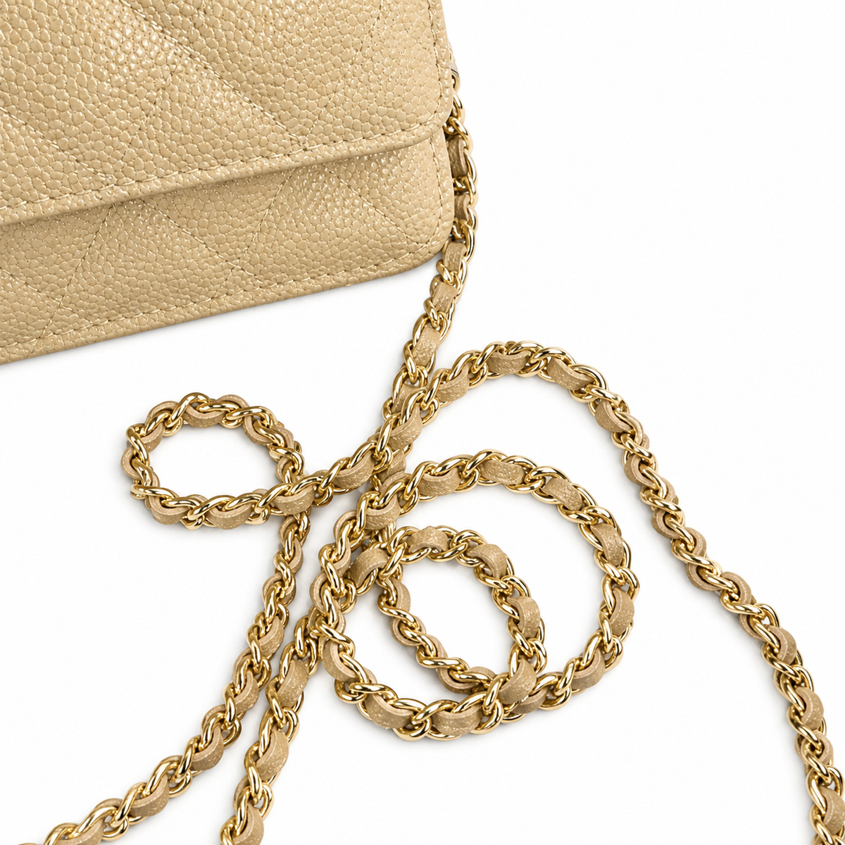 Chanel Classic Quilted Flap Bag | CC Turn-Lock Leather Chain Strap — 19cm